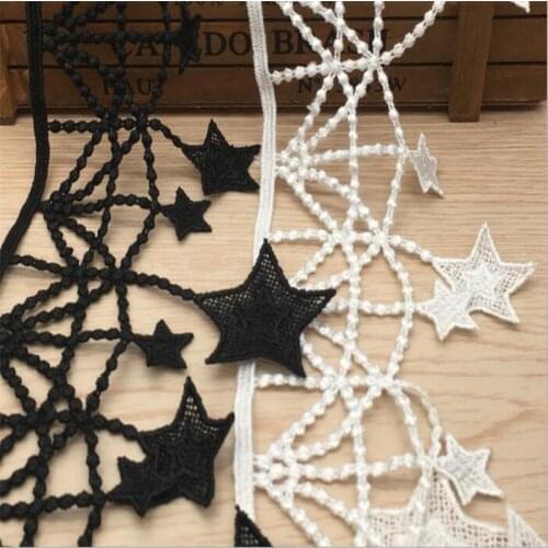 10cm Black/White Embroidered Net Lace Fabric Trim Ribbons DIY Sewing Handmade Craft Materials