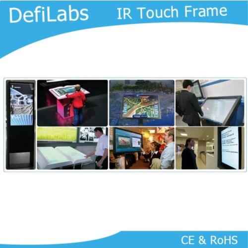 DefiLabs 10 touch points 47" IR Touch Screen Frame, 16:9 format for Interactive advertising, Command center