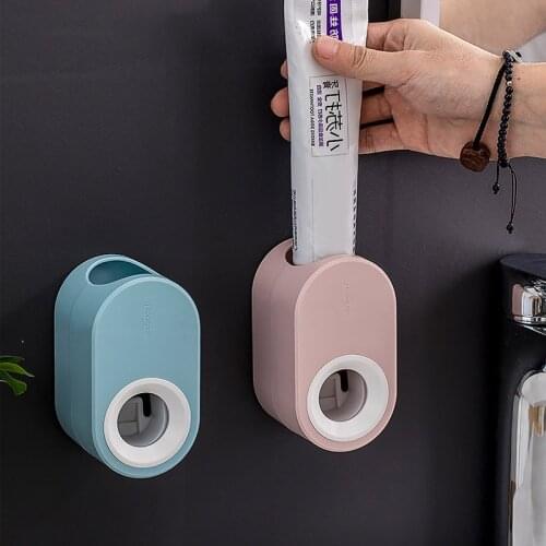 Home Automatic Toothpaste Dispenser Wall Mounted Toothpaste Stand Dust-proof Toothpaste Squeezer Dispenser Bathroom Accessories