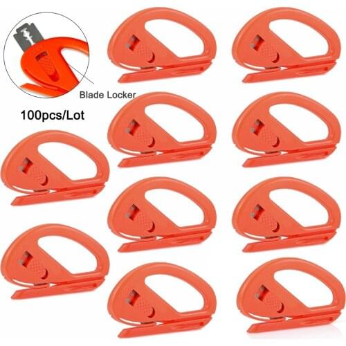 EHDIS 100pcs Window Tints Safety Knife Cutting Tool Carbon Fiber Wrap Decal Sticker Slitter Wallpaper Covering Film Vinyl Cutter