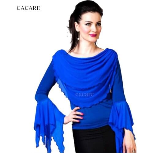 CACARE Shirt for Ballroom Dance Competition Dress Waltz Tango Dance Dresses Standard Flamenco Costume 5 Choices D0224 Customize