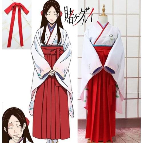 Kakegurui Yuriko Nishinotoin Kimono Cosplay Costumes Japanese School Girls Suits Halloween Party Dress Anime