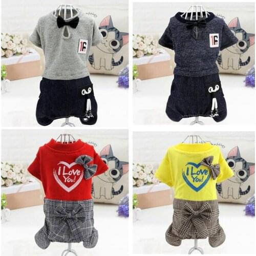 Dog Jumpsuit for small puppy spring and autumn teddy french bulldog Pomeranian chihuahua cat dog clothes