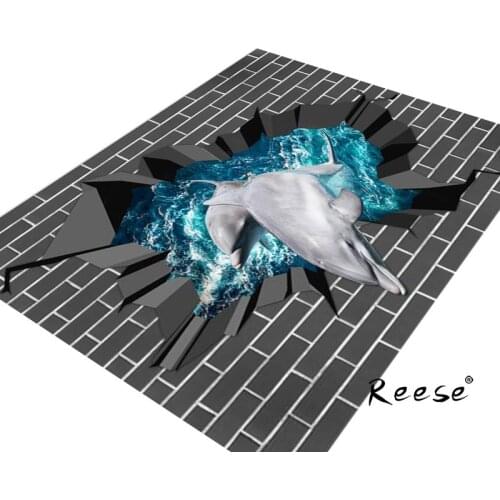 Reese Scenic Printed Area Rug 3D Visual Error Carpet In The Living Room Bedroom Kidsroom Unfading No Ball Anti Slip Customizable