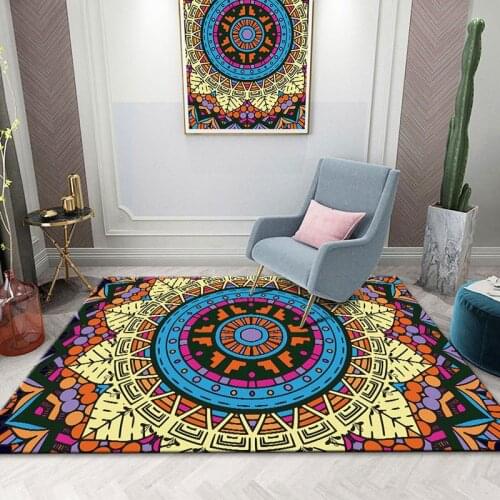 European retro classic mandala ethnic style carpet hotel family bed living room bedroom floor mats can be customized
