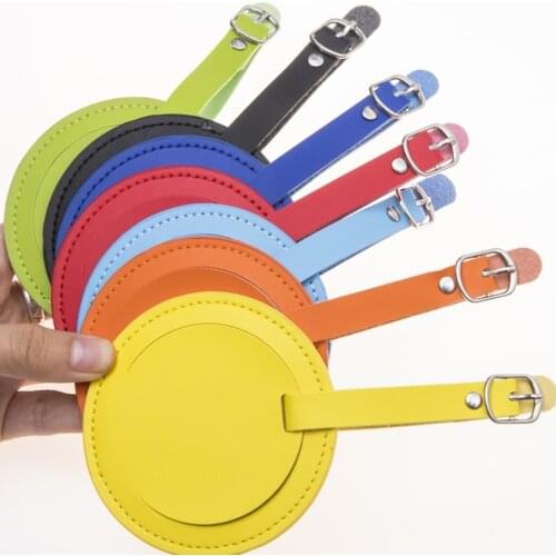 Leather Suitcase Round Luggage Tag Bag Pendant Handbag Travel Accessories Name ID Address Wedding VIP Invitation Label LT27