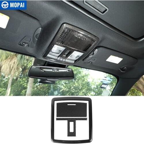 MOPAI Carbon Fiber for Dodge Challenger 2015+ Car Reading Light Lamp Decoration Stickers Accessories for Dodge Challenger 2015