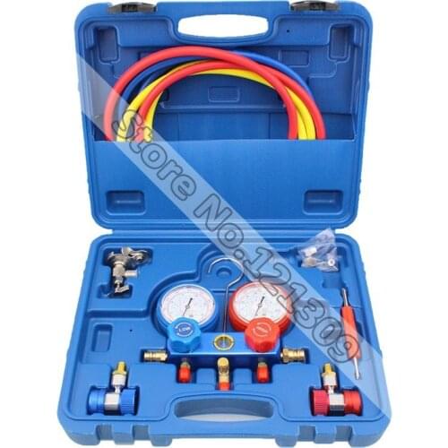 Refrigeration Air Conditioning freon adding gauge Car Maintenance Tools R134A Manifold Gauge Set