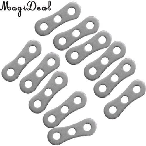 MagiDeal 10 x Outdoor Camping Aluminum Alloy 3-Hole Rope Tensioner Anti-slip Adjustable Tool Silver Guy Line Rope Tent Accessory