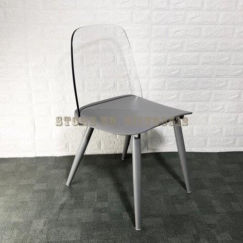 Nordic transparent chair acrylic home dining chair modern minimalist net red makeup stool backrest creative desk chair
