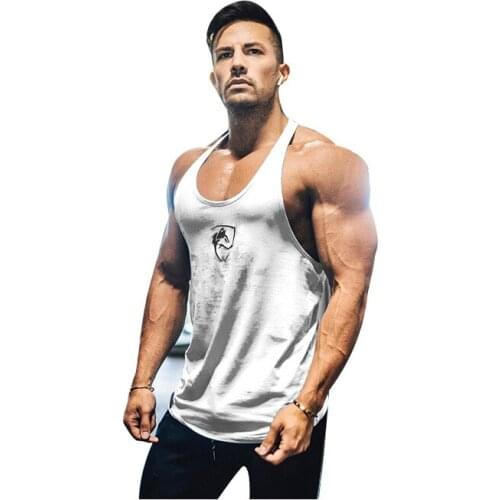 New Arrivals Bodybuilding stringer tank top man Cotton Gym sleeveless shirt men Fitness Vest Singlet sportswear workout tanktop