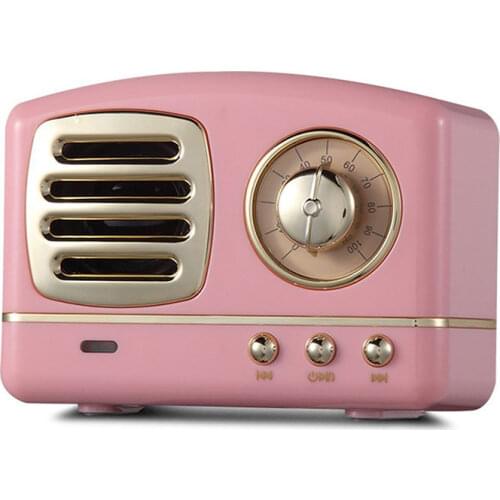 Retro Hifi Stereo Bluetooth V4.1 Speaker Portable Wireless Vintage Speaker 2 (2.0) 5W Plastic 3W DC Full-range 50hz-20khz