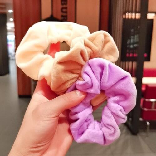 2020 Autumn Winter New Sweet Soft Little Girls' Women Pompom Hair Ties Elastic Hair Band Hair Ropes Hair Accessories Headwear