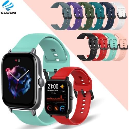 Wrist strap for Amazfit GTS 2 mini/GTR 42mm smartwatch band for amazfit BIP U/BIP S lite bracelet watch accessorie 20MM silicone