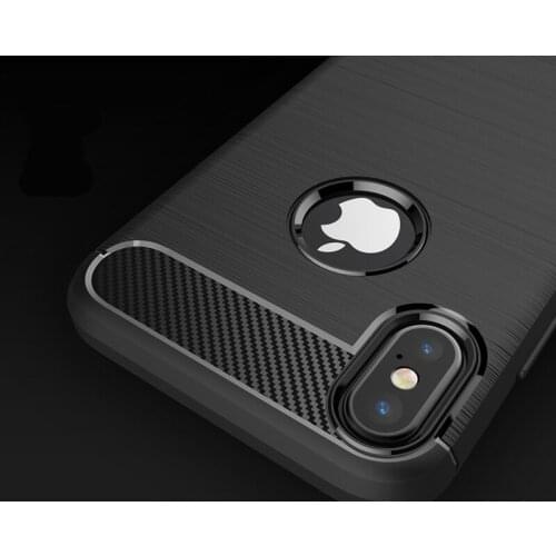 Rubber Carbon Fiber Case For iPhone 11 12 PRO MAX 7 7Plus 8 8Plus X XR XS MAX 5S SE 5 6 6S Ultra Thin Silicone Cover Coque