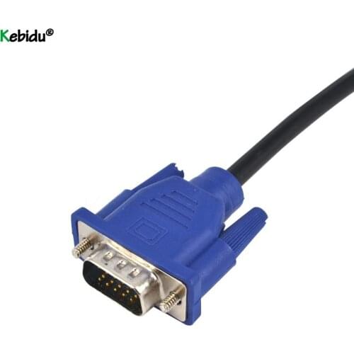 VGA Extension Cable HD 15Pin Male to Male VGA Cable Cord Wire Line Copper Core for PC Computer Monitor Projector 1.5m
