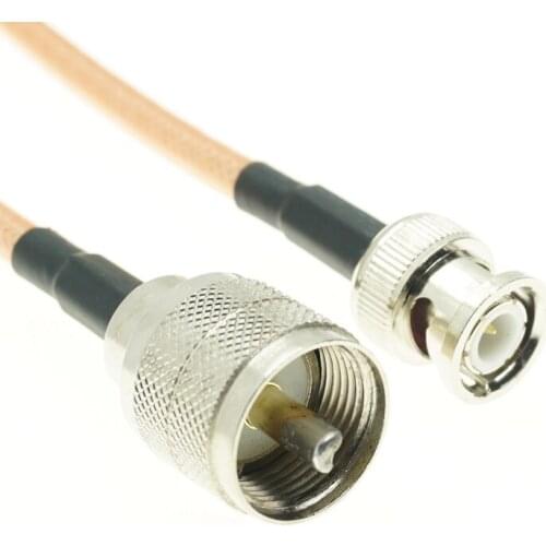 UHF PL259 male plug to BNC male Connector Jumper Pigtail RG142 M17/60 Coaxial lot Cable