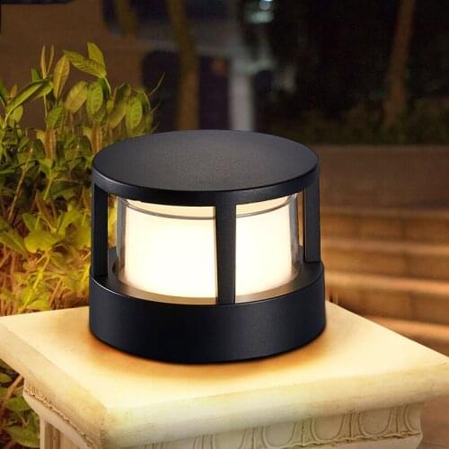 7/12W Waterproof LED Pillar Lamp Outdoor Door Fence Courtyard Column Light Landscape Villa Garden Balcony Porch Stigma Light