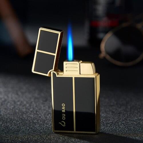 Gas Sound Buane Refill Windproof Cigarette Cigar Lighter for Smoking Men Metal Portable Cool Torch Turbo Jet Encendedores Gifts