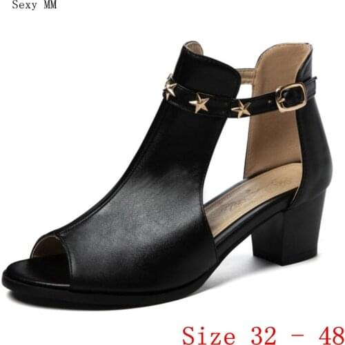 Peep Toe Women High Heel Sandals Shoes Woman High Heels Gladiator Sandals Pumps Small Plus Size 32 - 48