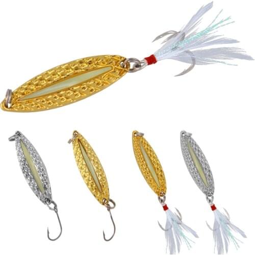 1Pcs Metal Spinner Spoon Fishing Lure 2.5/3.5/5/7/10/15/20g Hard Bait Luminous Noise Paillette Artificial Bait Small Sequins