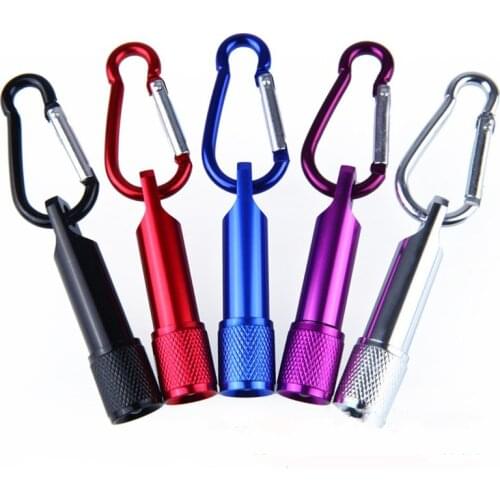 1PC Outdoor Super Bright Mini Portable LED Camping Flashlight Aluminum Keychain Keyring LED Light Self Defense Torch Lamp Stick
