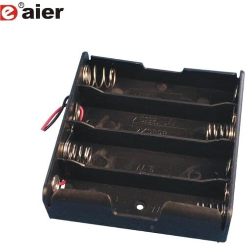 10PCS 4x18650 With 150mm wire Black Color 4 Cell Plastic Liion Battery Holder 18650 Battery Case 4 X 3.7V