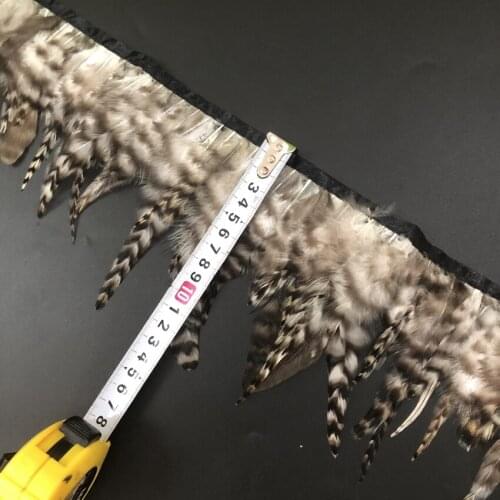 10Y Natural Pheasant Chicken Feather Trim 8-13CM Clothes Sideband Chicken Pheasant Feather Trim Clothing Wedding Feathers Ribbon