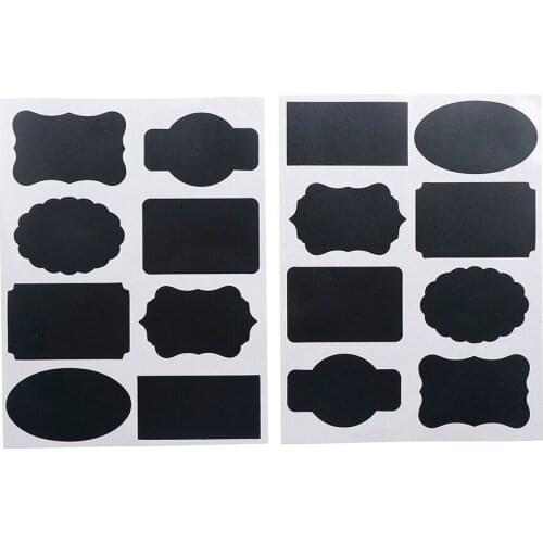 16pcs Multifunction Kitchen Jar Organizer Chalkboard Labels Blackboard Sticker Craft