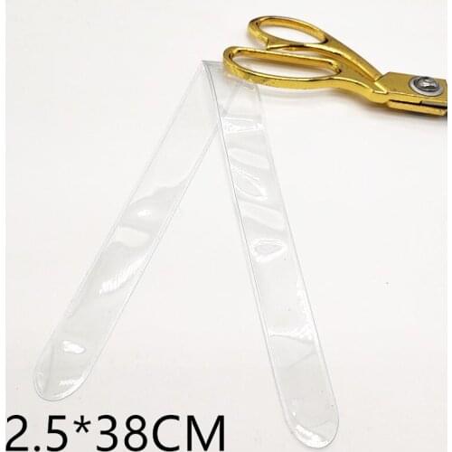 20pcs/lot 2.5*38cm PVC Transparent Plastic stripe to DIY shaker headband