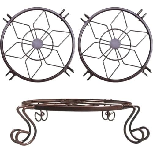 3 Pcs Simple Indoor Floor-Standing Green Radish Flower Shelf Living Room Flower Pot Stand Wrought Iron Plant Stand