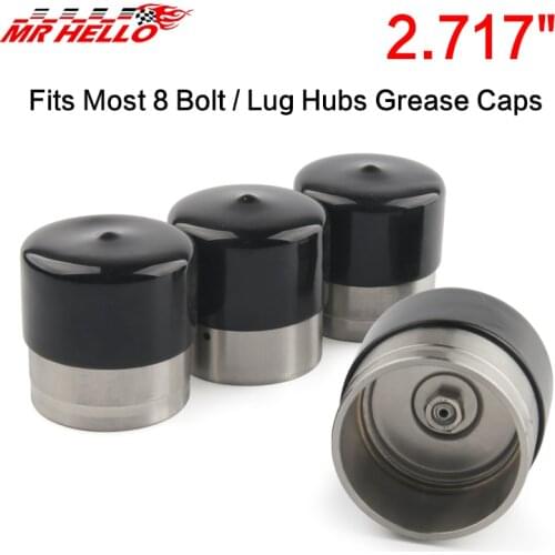 4 Pieces 2.717" Boat Trailer Bearing Buddy Stainless Steel SS with Protective Bra