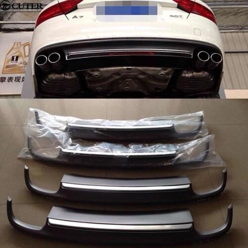A7 S7 Style PP Rear Bumper Lip Diffuser For Audi A7 S7 standard bumper 2013UP