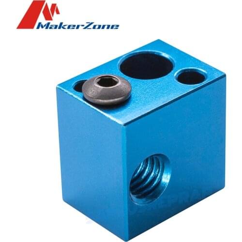 3D Printer Aluminum Block 16*16*12mm for Thermistor HT-NTC100K Thermocouple V5 V6 J-head Hotend Extruder