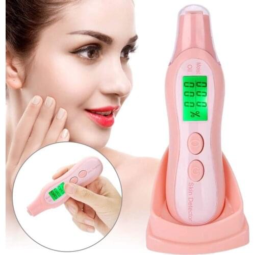 Digital Skin Detector Pen with LCD Display Portable Skin Analyzer Water Oil Tester Analysis Moisture Machine Monitor Operated