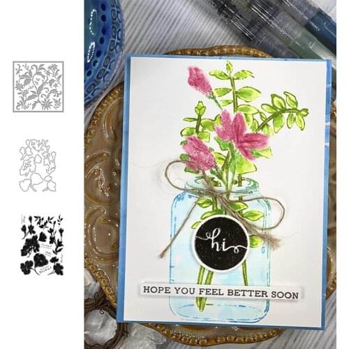 Flowers and leaves Cutting Dies Scrapbook Diary Decoration Stencil Embossing Template DIY Greeting Card Handmade New Metal