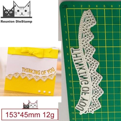 Flowers Thank of You Lace Metal Cutting Dies Decorative Scrapbooking Steel Craft Die Cut Embossing Paper Cards Stencils New