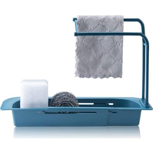 Sponge Holder Basket Kitchen Gadgets Accessories Sink Shelf Telescopic Kitchen Sinks Organizer Sink Drain Rack Storage Soap