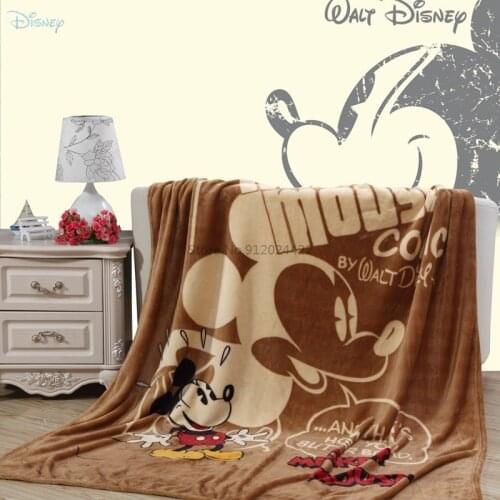 Disney Mickey Mouse Flannel Throw Blanket for Boys Girls Baby Kids Adults Gifts Cartoon Minnie Mouse Bed Sofa Sleeping Covers