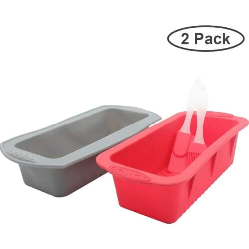 2pcs rectangular form silicone cake pan mold diy kitchen cake tools baking mould moule flexipan glass baking dish loaf pan