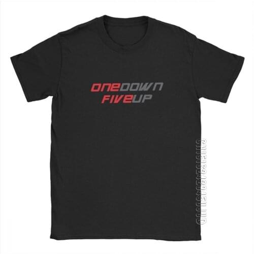 One Down Five Up 1N23456 T-Shirt Men Pure Cotton T Shirt Ride Moto Supermoto Bike Chopper Motorcycle Camisetas Tee Shirt