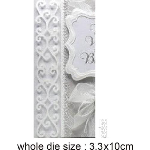 33*100mm border edge corner Metal Cutting Dies Scrapbooking Stencils DIY Dies Cutter Handmade Craft