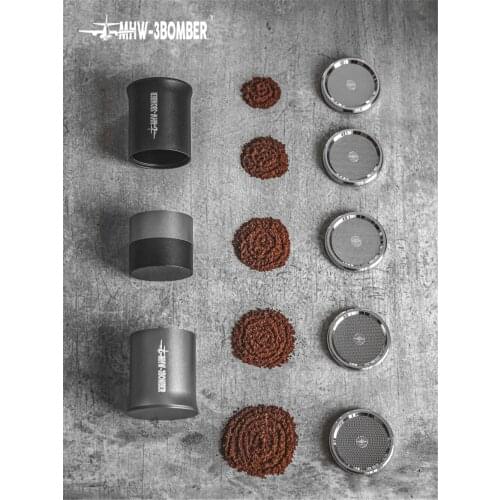 Coffee Dosing Cup Powder Storage Coffee Grinder Stainless Steel Five Pieces Of Fine Powder Sifter Coffee Tamper Powder Tools