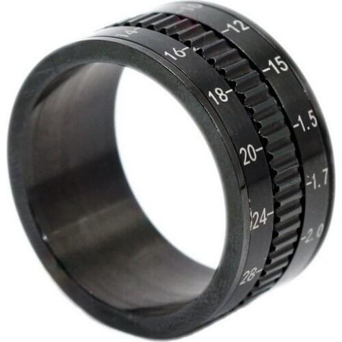 Titanium steel rotating camera lens ring, Titanium steel jewelry, Jewelry & Accessories,Fashion Jewelry Rings