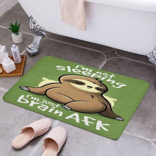 Brain AFK sloth 3D Print Doormats Rectangle Non-Slip DoorMat Bedroom Kitchen Entrance Print Door rugs Dropshipping