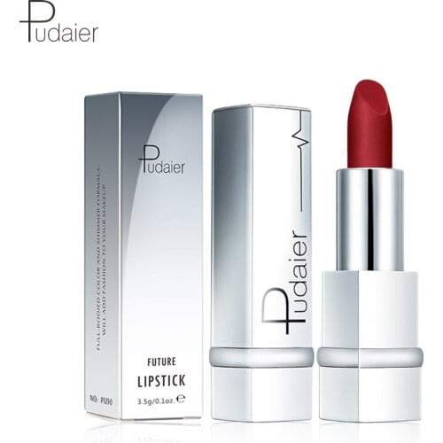 Pudaier Matte Velvet Series 17-Colors Nude Matte Lipstick Makeup Goods Cosmetic Gift for Women Hot Selling
