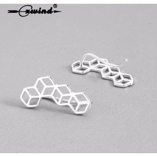 Fashion Hexagon Hook Earrings Geometric Peace Sign Shape Earring for Womens Fashion Ear Jewelry Birthday Party Gift oorbellen