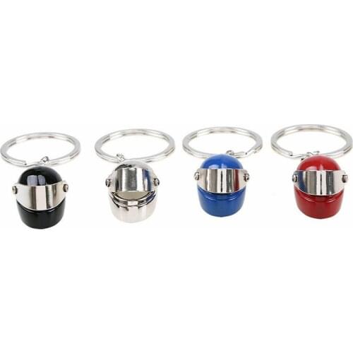 Motorcycle Helmet Key Chain Metal Helmet Model Car Keychain Keyring Personality Fashion Gift Decoration Car Styling