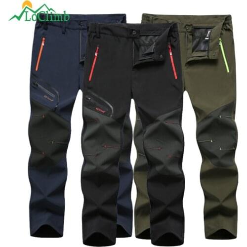 LoClimb Outdoor Hiking Pants Men/Women Summer Thin Fishing Trousers Mens Mountain Climbing/Trekking Waterproof Pants AM392