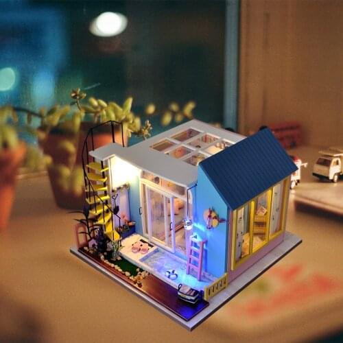 Pack of 3 DIY Handcraft Dollhouse Miniature Kit with Furniture Realistic